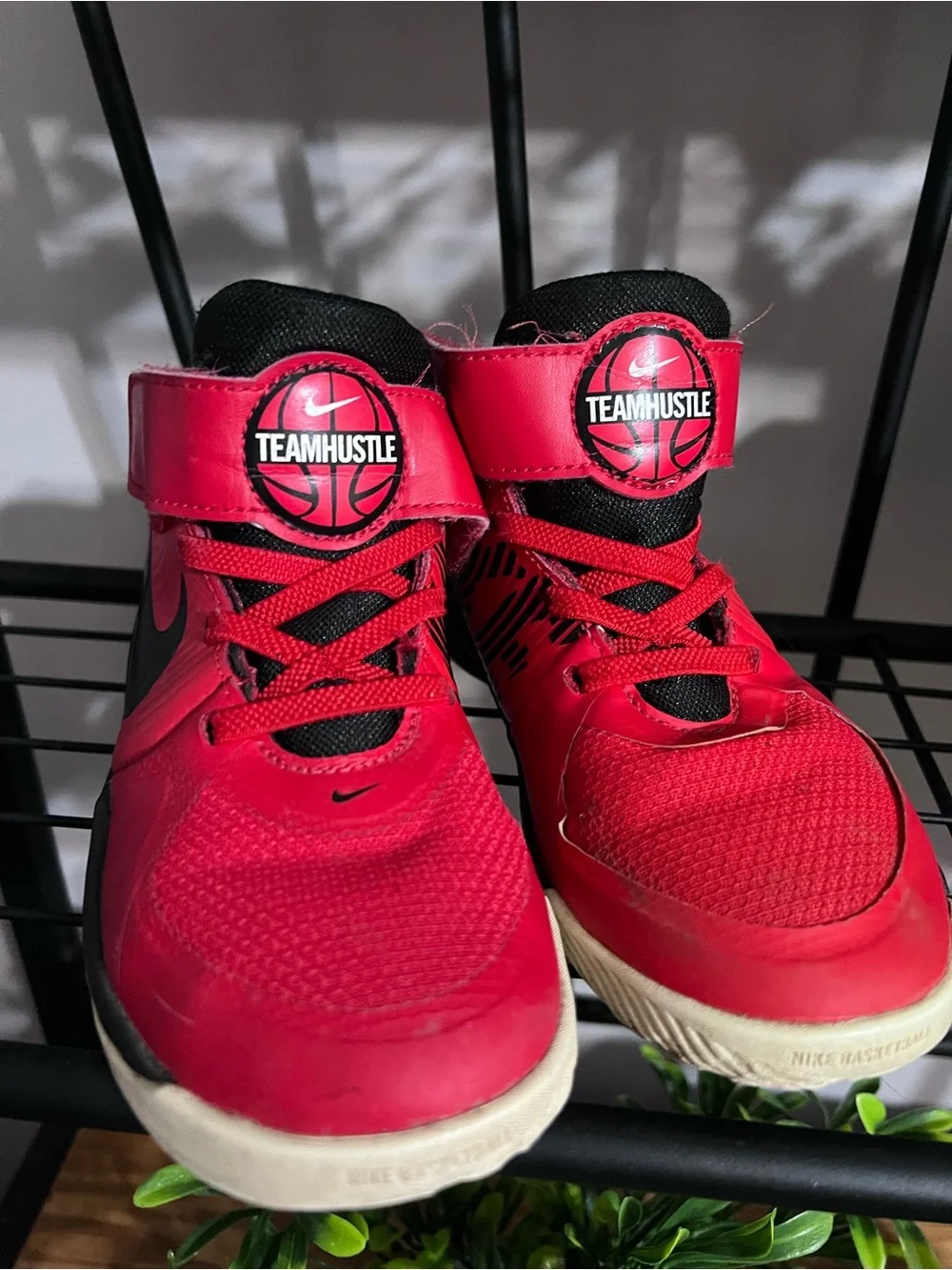 Nike Kids' Red and Black High-Top Sneakers